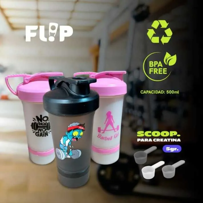 Shaker 2 en 1 + Scoop 5gr 500ml